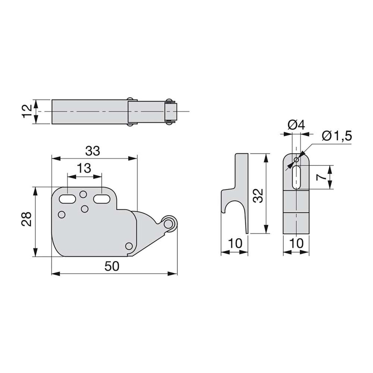 Chiusura a cricchetto Fast Latch per mobile