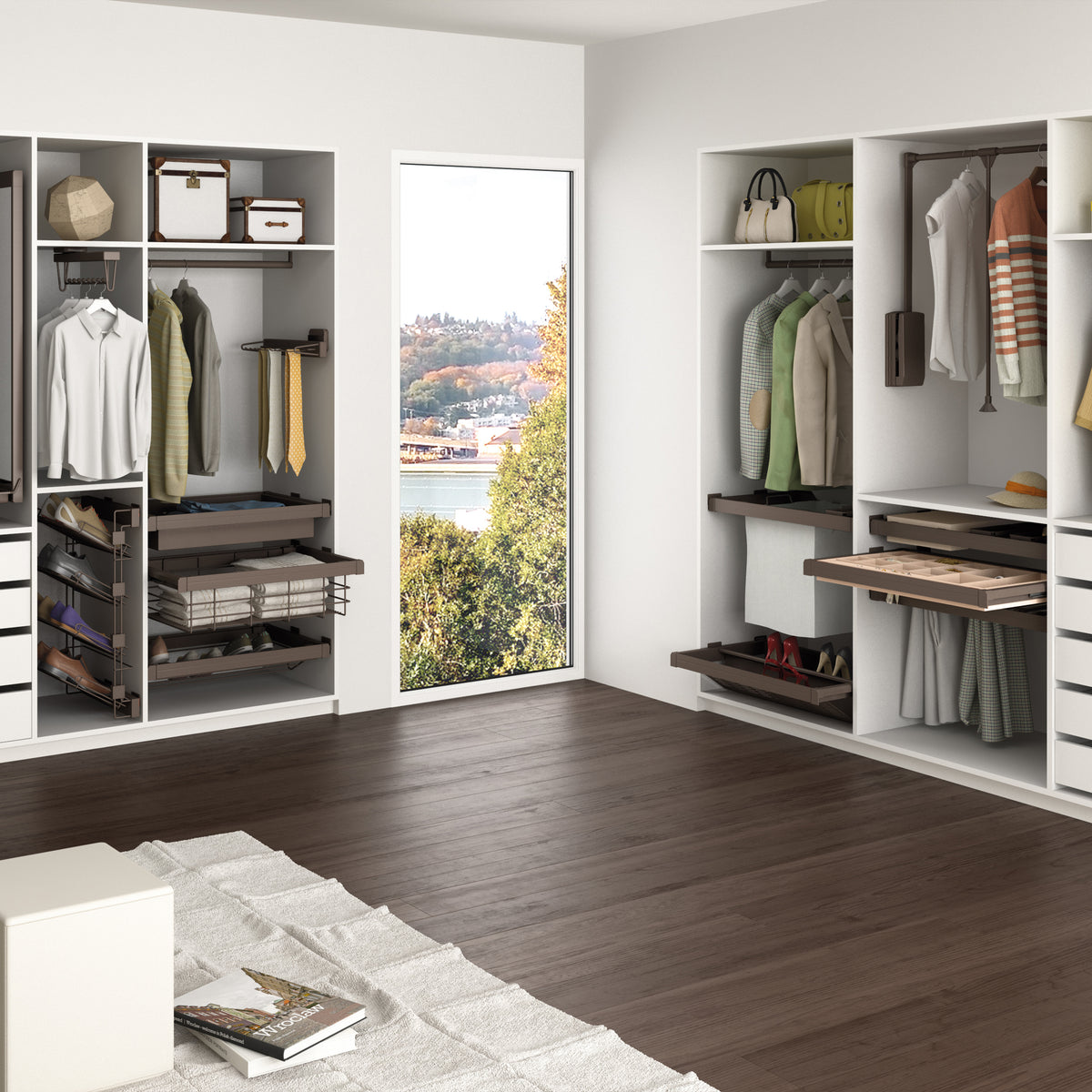 Cassetto porta-scarpe estraibile Moka