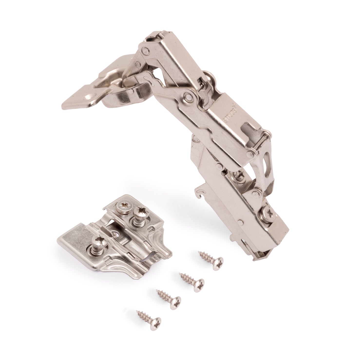 Kit cerniera mezzo collo X91 da apertura 165 con chiusura amortizzata e basetta