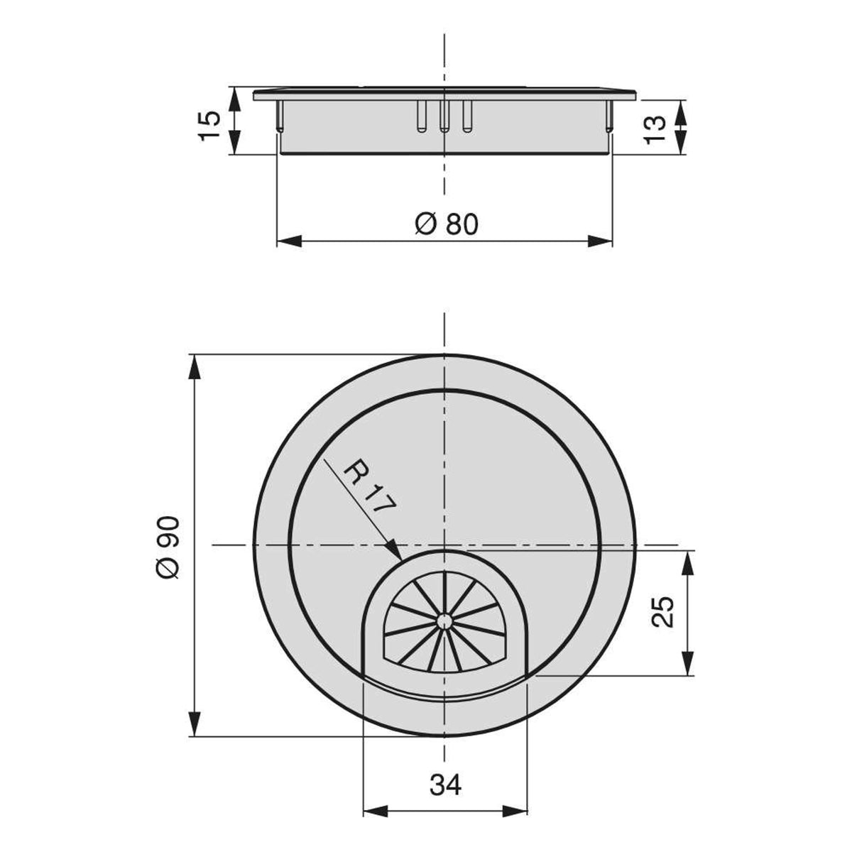 Passacavi Circum (60mm, 80mm)