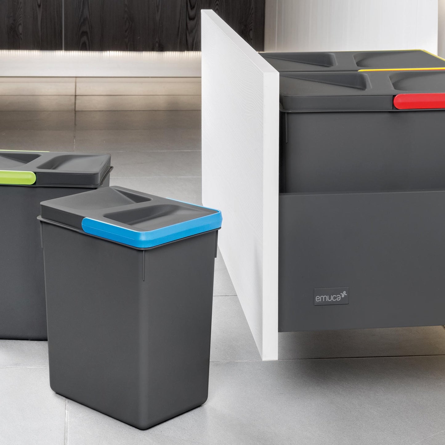 Set di contenitori con base Recycle per cassetti da cucina