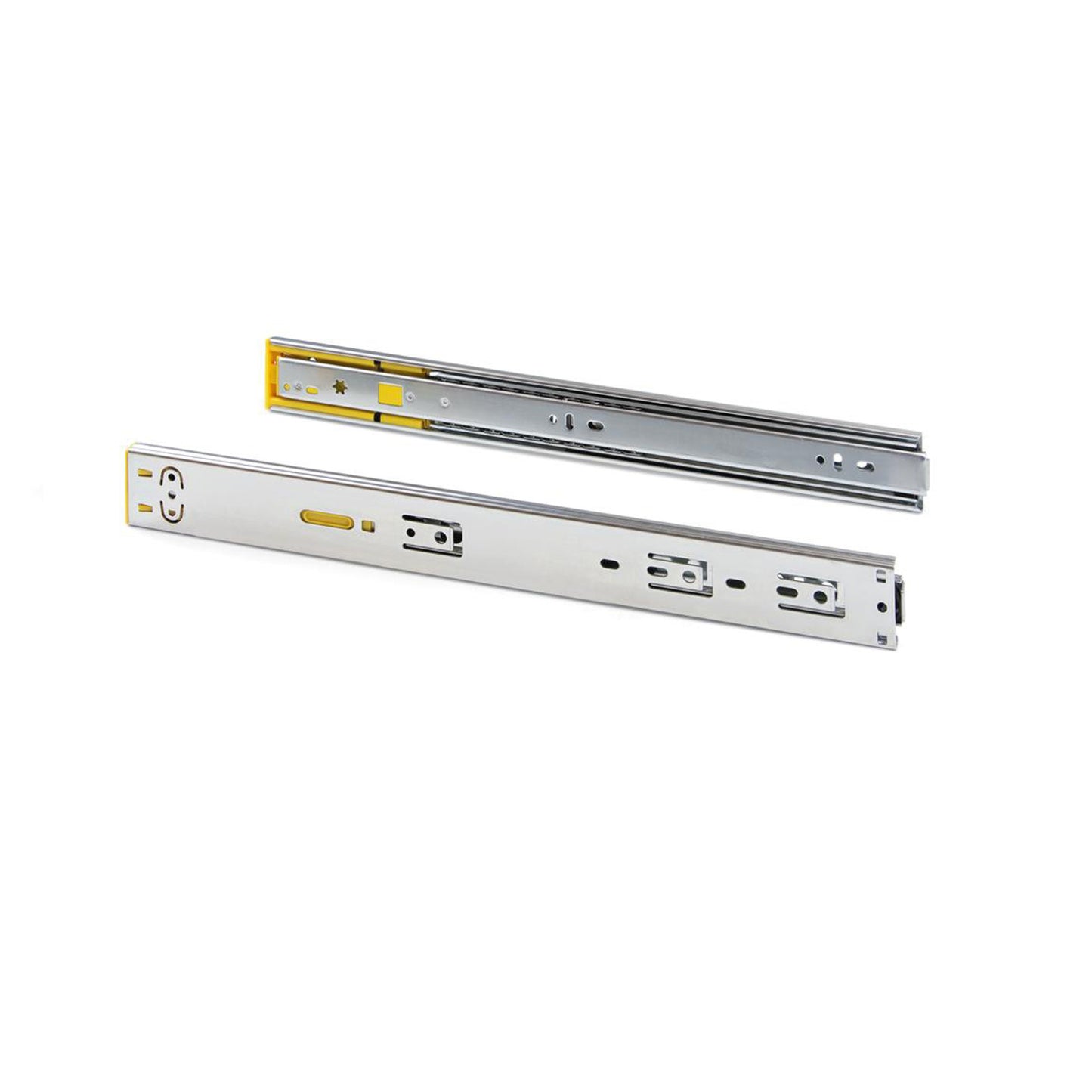 Kit Guide per cassetti, a sfera, estrazione totale, sistema push, chiusura soft, 45 mm.