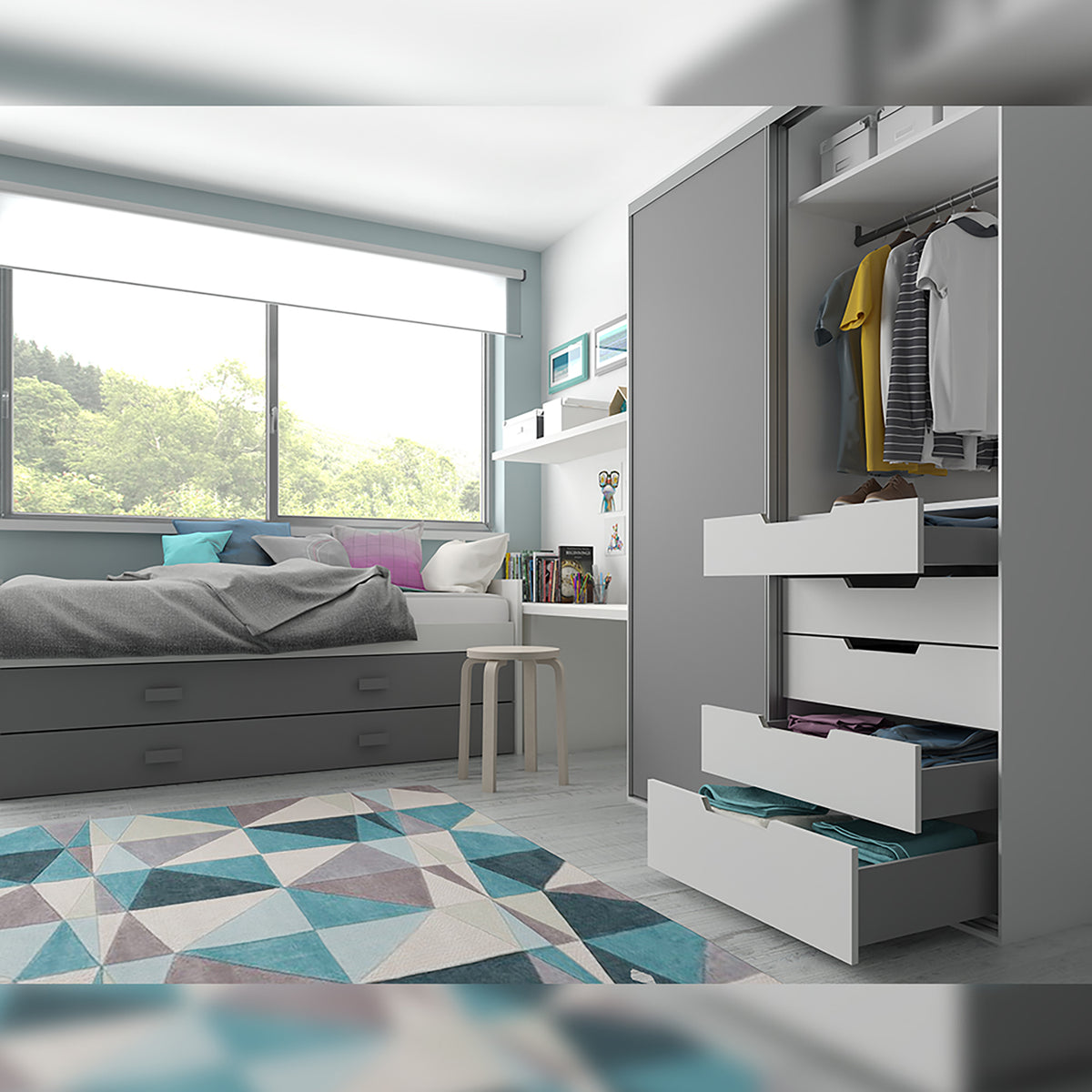 Cassetto esterno Concept 30 kg altezza 105 mm