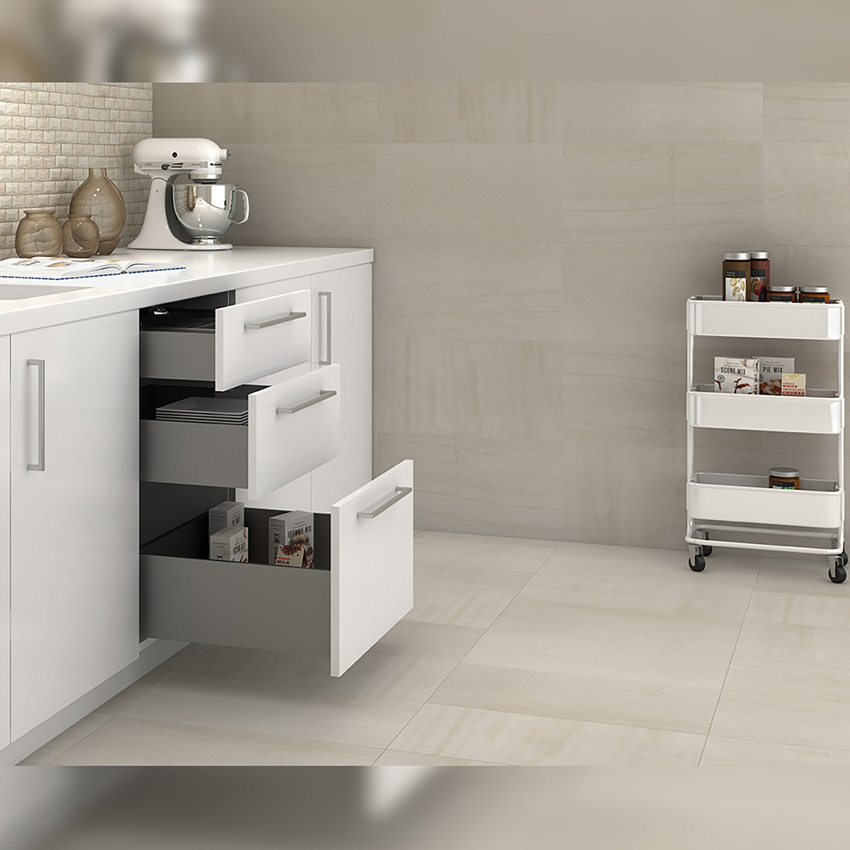 Cassetto esterno Concept 30 kg altezza 105 mm