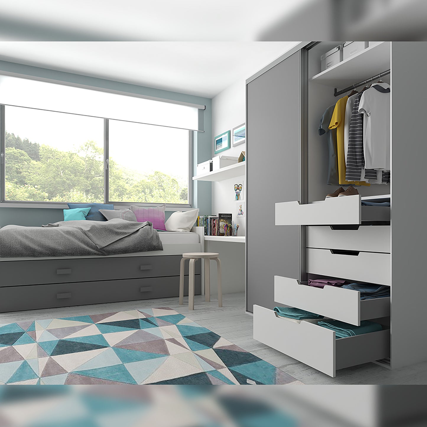 Cassetto esterno Concept 30 kg altezza 185 mm
