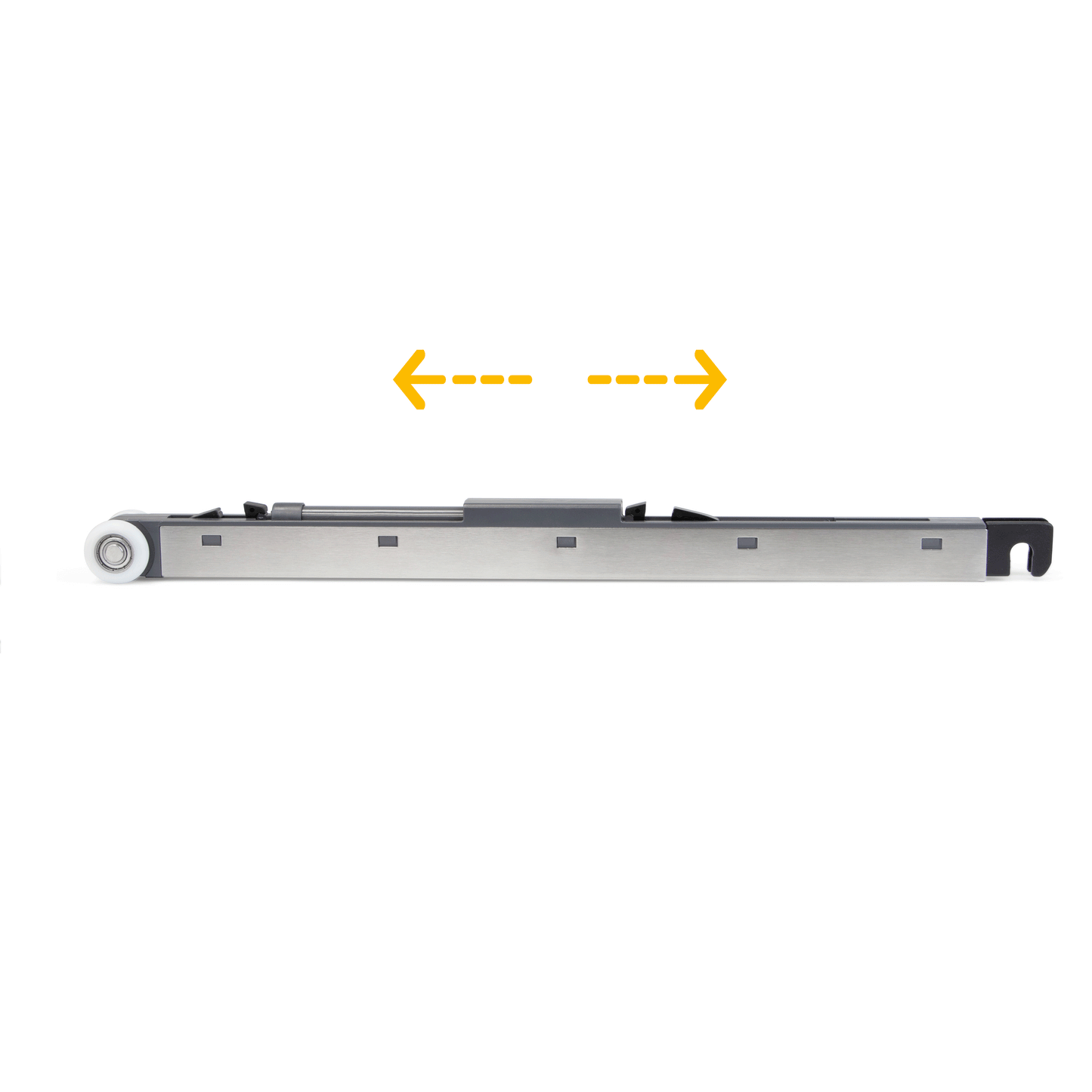 Sistema Railway per ante scorrevoli sospese in legno con chiusura soft
