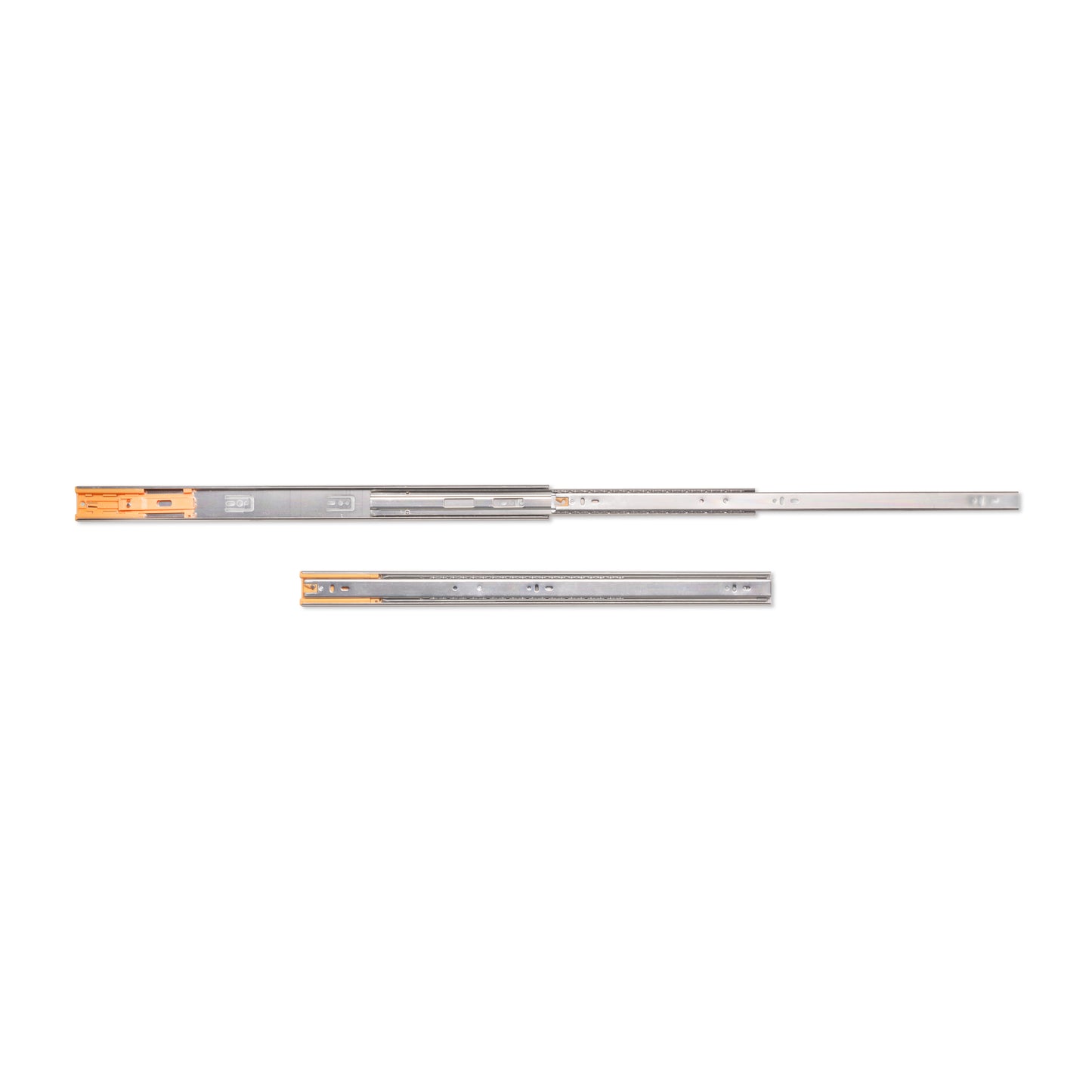 Guide a sfere per cassetti con estrazione totale e chiusura soft, altezza 45 mm