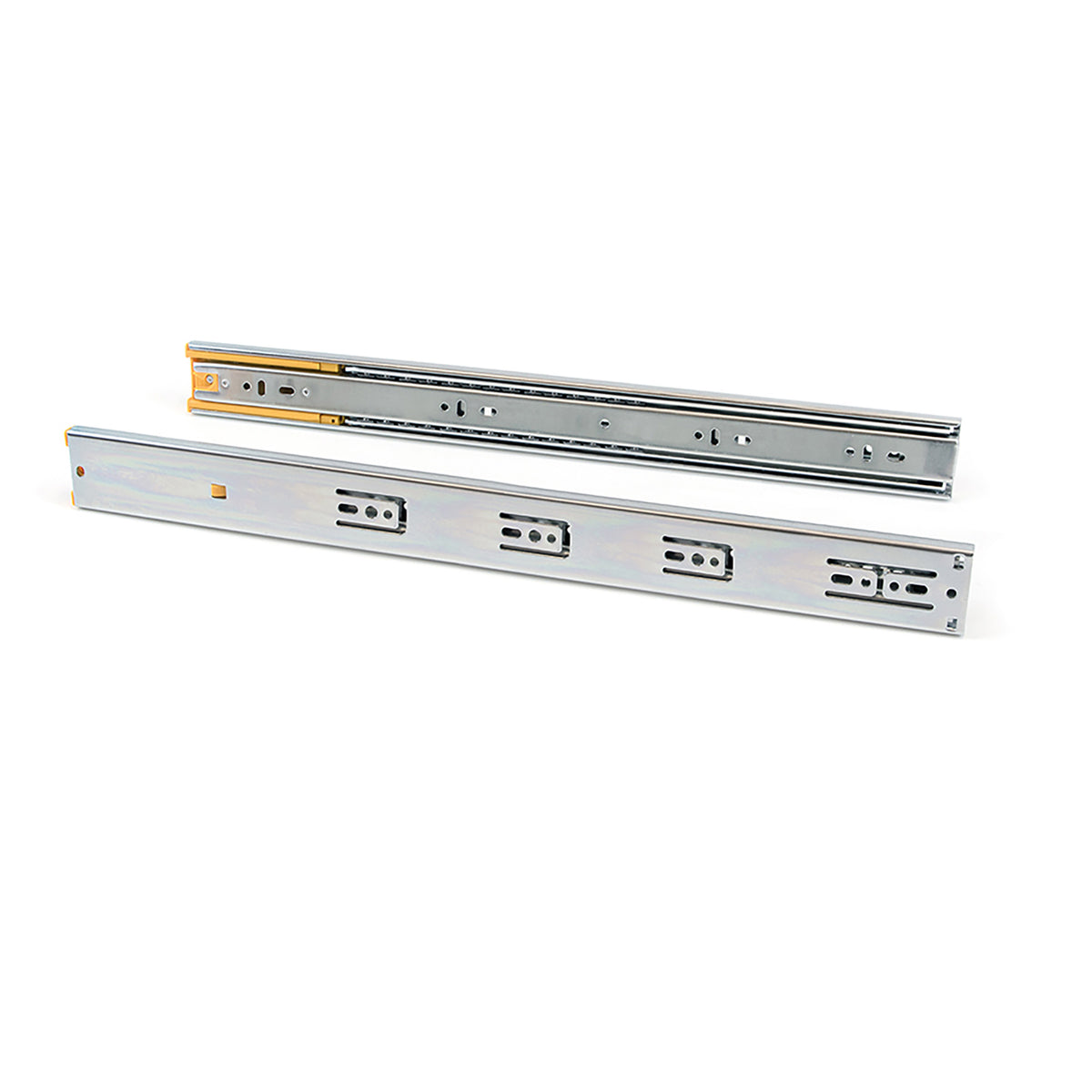 Guide a sfere per cassetti con estrazione totale e chiusura soft, altezza 45 mm
