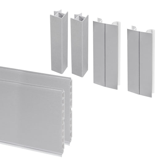 Kit battiscopa da cucina Plasline con accessori per unione