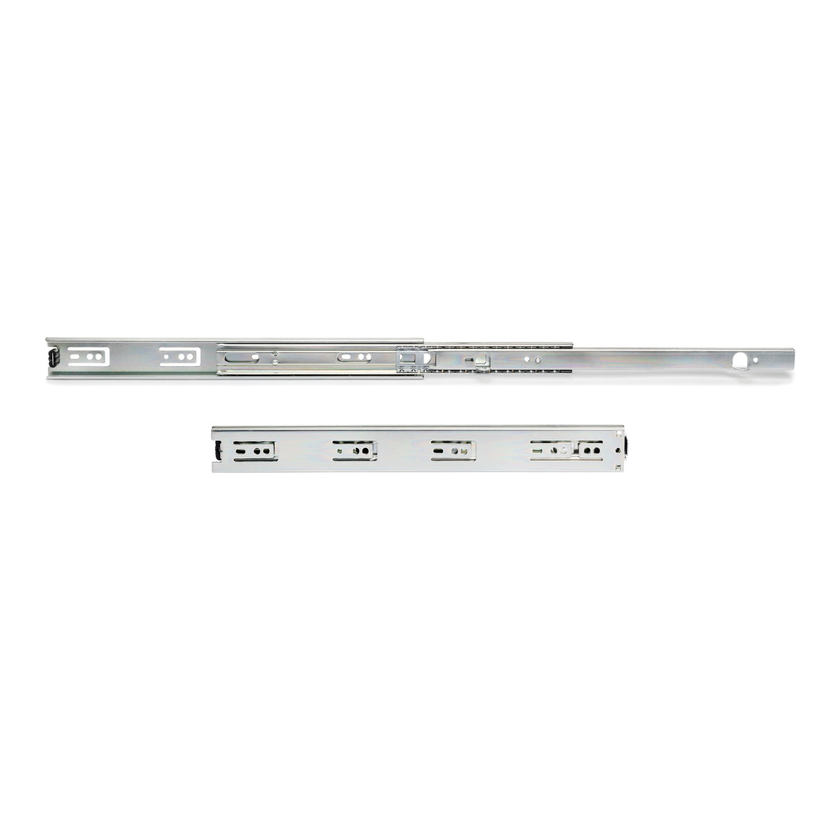 Guide a sfere per cassetti con estrazione totale con squadra, altezza 45 mm