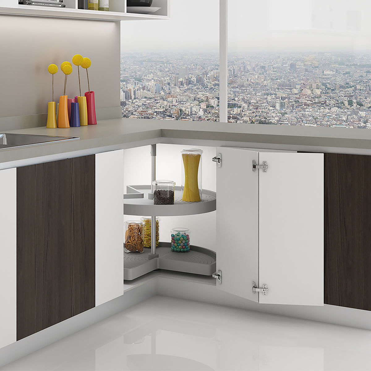 Coppia di cestelli girevole Shelvo 3/4