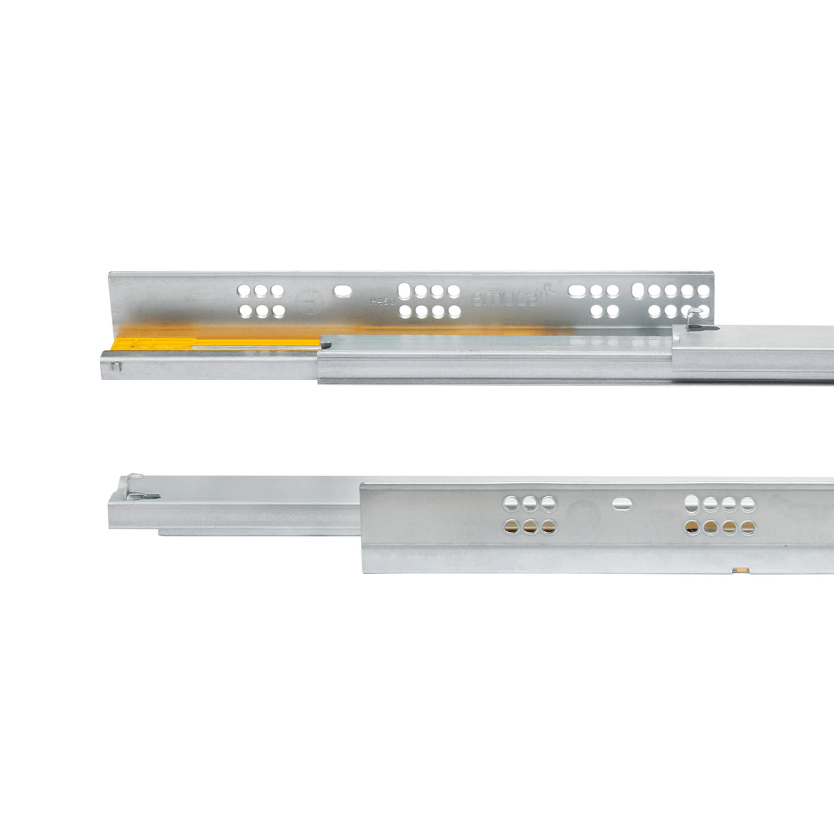 Guide a scomparsa Silver per cassetti ad estrazione totale con chiusura soft (250 - 550)