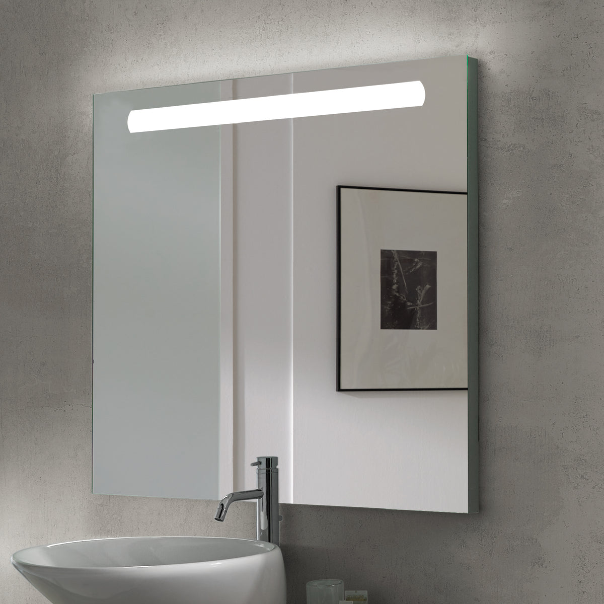 Specchio da bagno Pegasus con illuminazione LED frontale