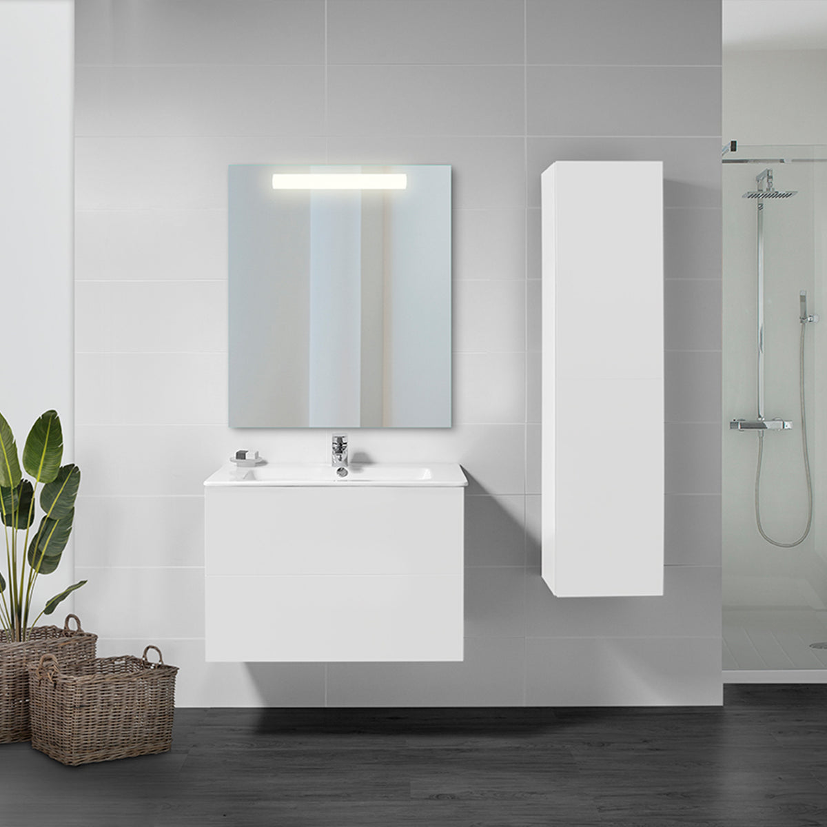Specchio da bagno Pegasus con illuminazione LED frontale