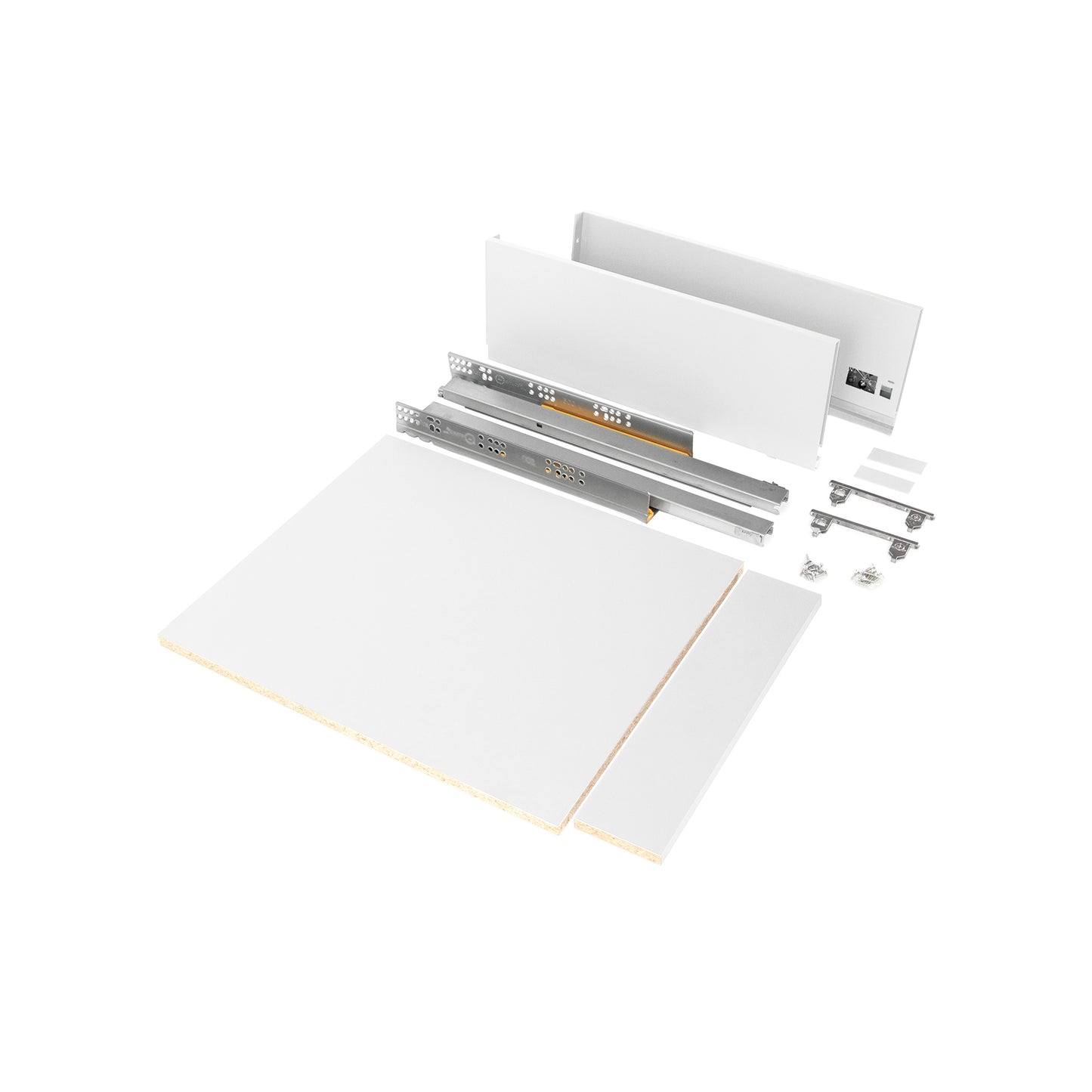 Kit cassetto per cucina o bagno Vertex di altezza 178mm con pannelli inclusi e regolazione 3D