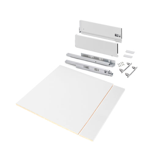 Kit cassetto per cucina o bagno Vertex di altezza 178mm con pannelli inclusi e regolazione 3D