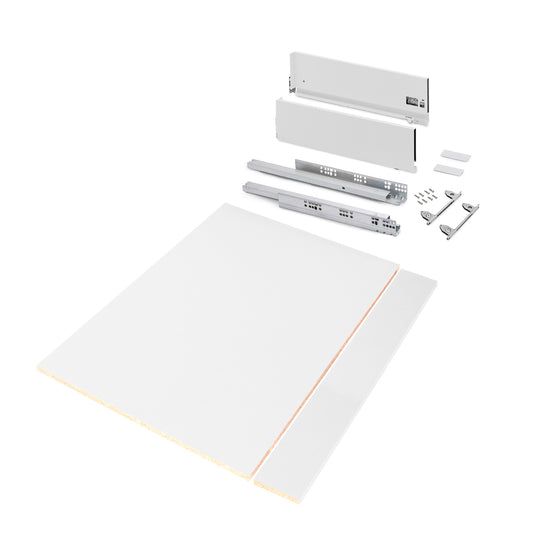 Kit cassetto per cucina o bagno Vertex di altezza 178mm con pannelli inclusi e regolazione 3D