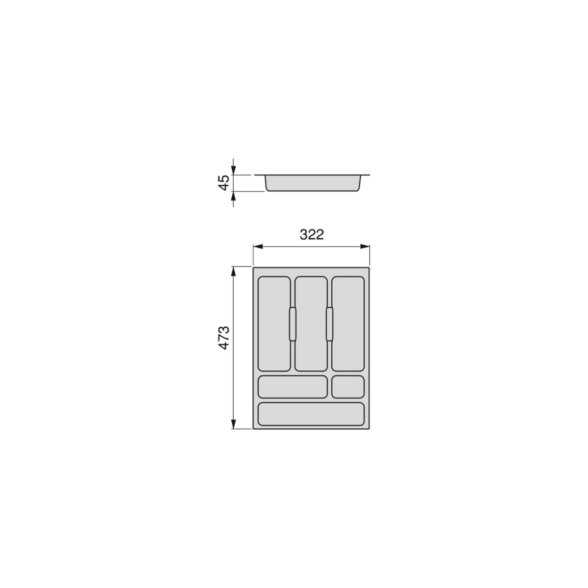 Portaposate Optima Vertex/Concept/Convex 500mm (Spalle 16mm)