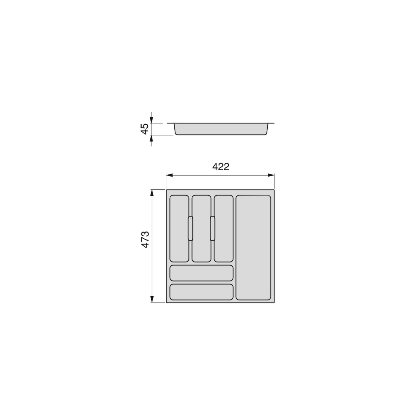 Portaposate Optima Vertex/Concept/Convex 500mm (Spalle 16mm)