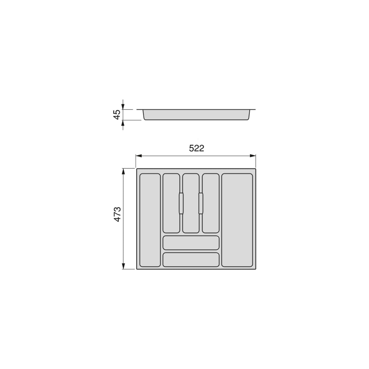 Portaposate Optima Vertex/Concept/Convex 500mm (Spalle 16mm)