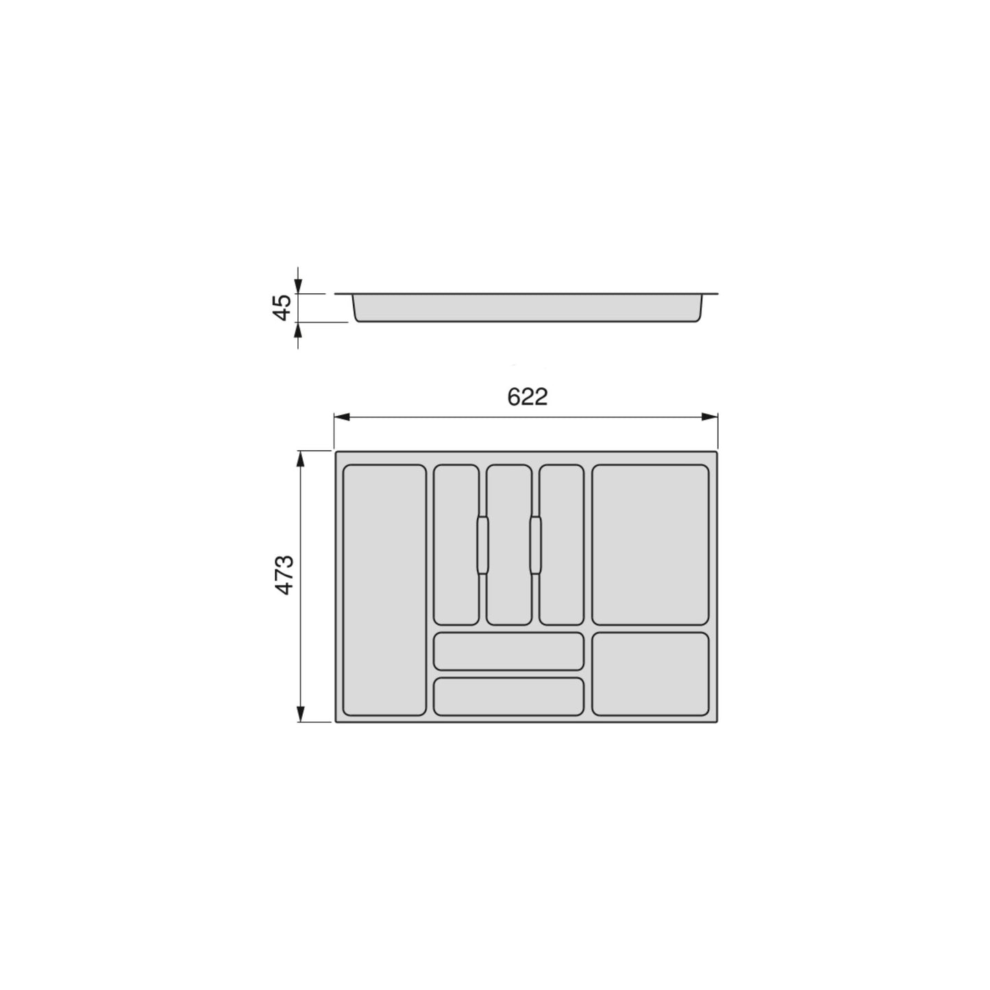 Portaposate Optima Vertex/Concept/Convex 500mm (Spalle 16mm)