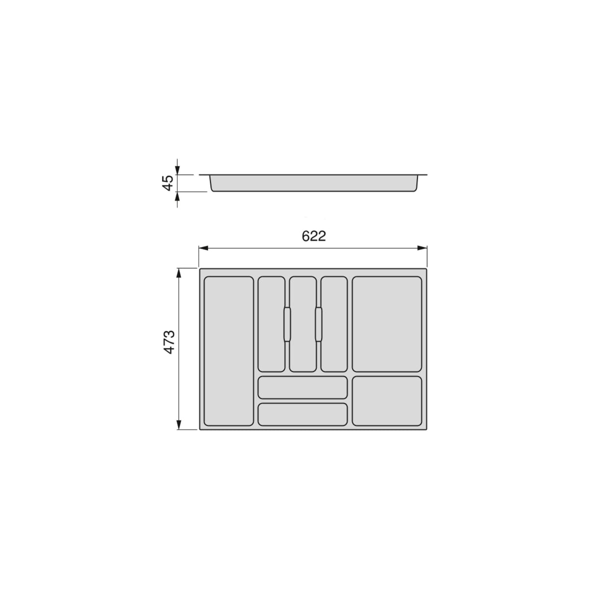 Portaposate Optima Vertex/Concept/Convex 500mm (Spalle 16mm)