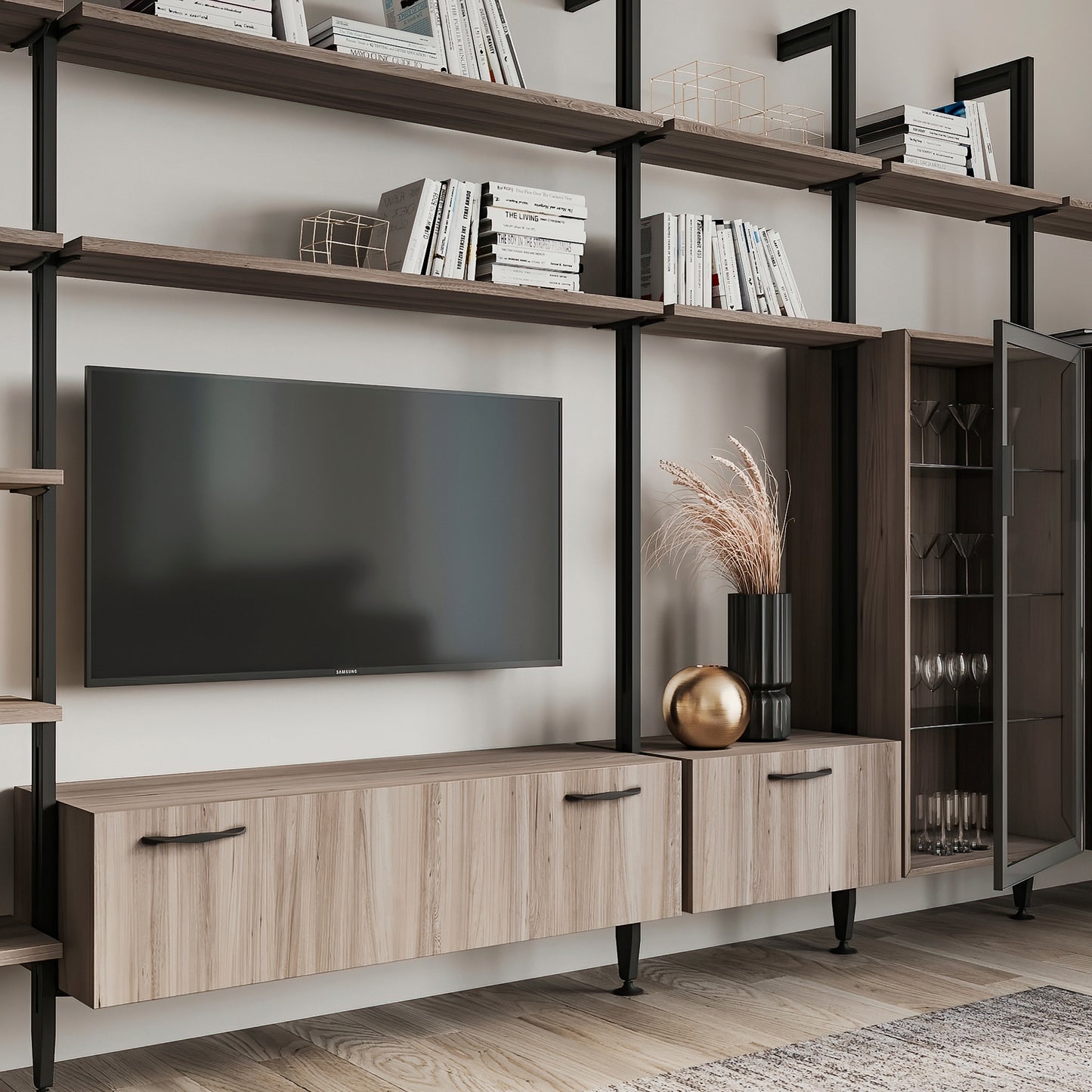 Kit Zero di supporti per mensole in legno e moduli