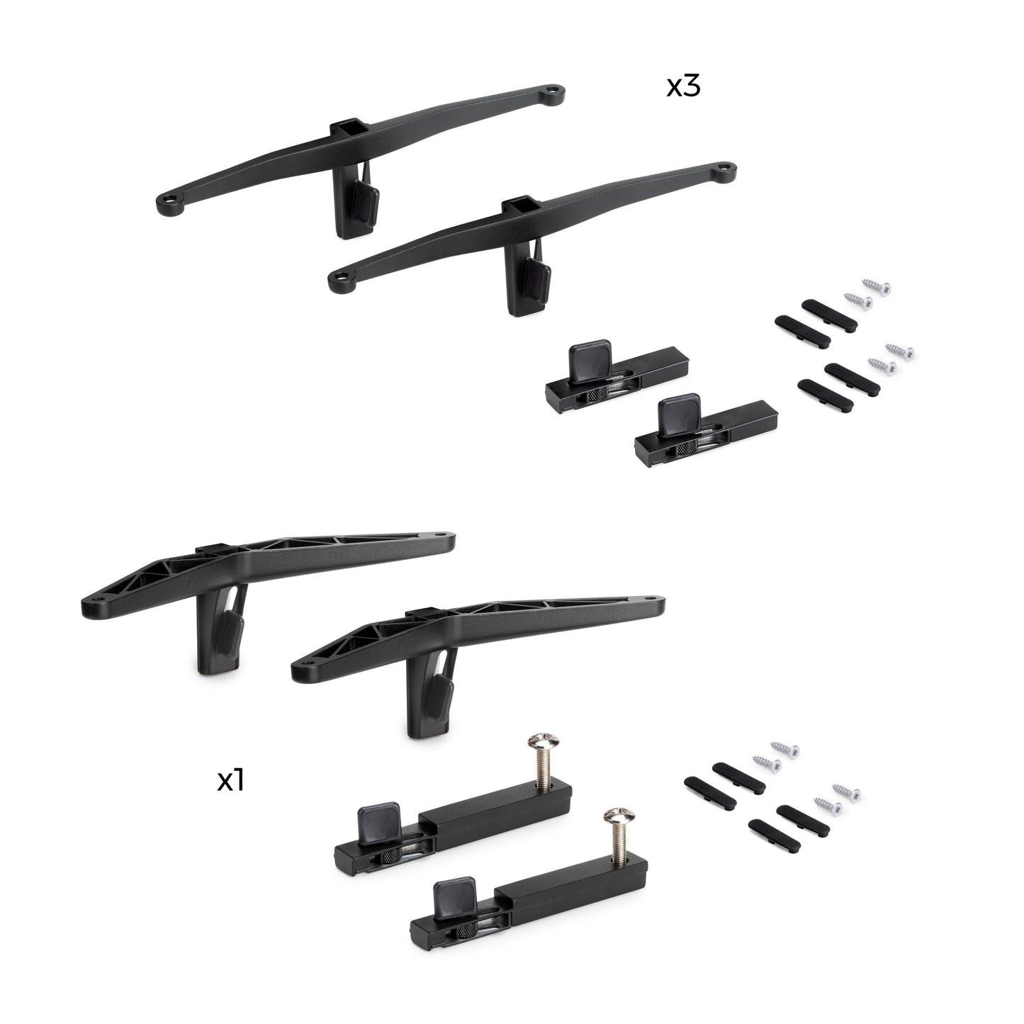 Kit Zero di supporti per mensole in legno e moduli