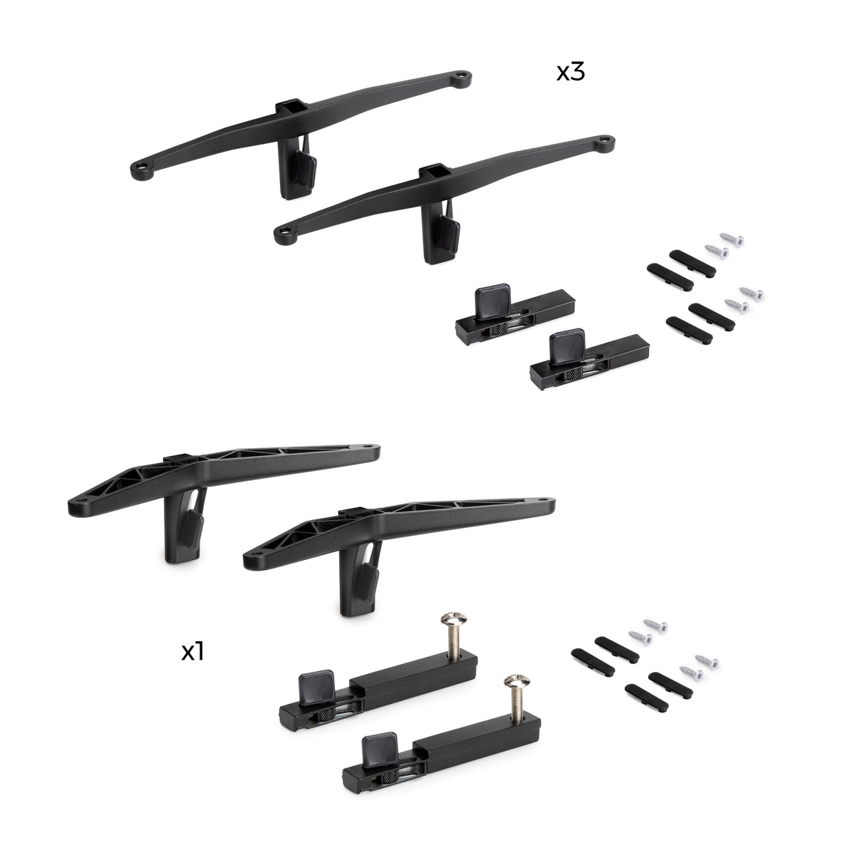 Kit Zero di supporti per mensole in legno e moduli