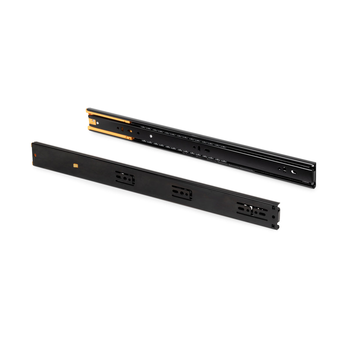 Guide a sfere per cassetti con estrazione totale e chiusura soft, altezza 45 mm