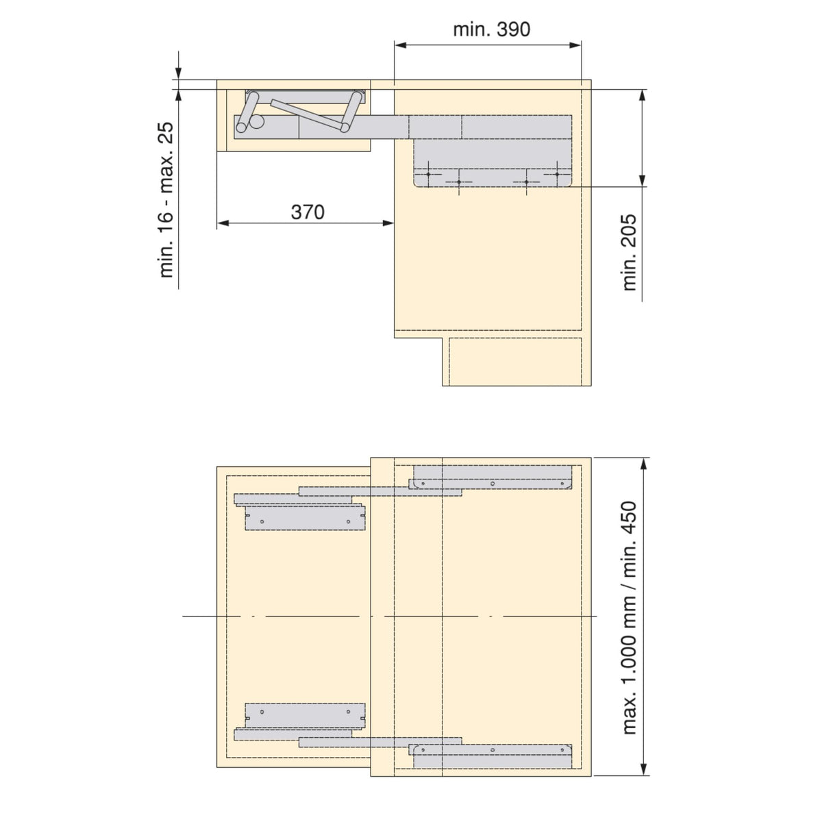 Guide per tavolo allungabile ed elevabile Oplà Folding + 39