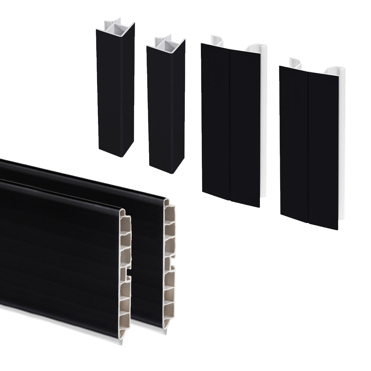 Kit battiscopa da cucina Plasline con accessori per unione