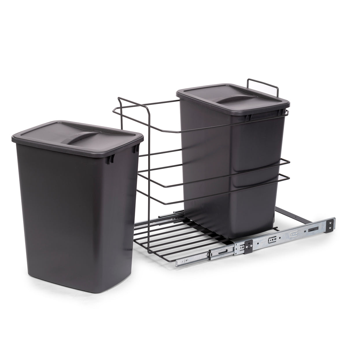 Pattumiere per differenziata Recycle da cucina, 2 x 35 L, fissaggio sul fondo ed estrazione manuale