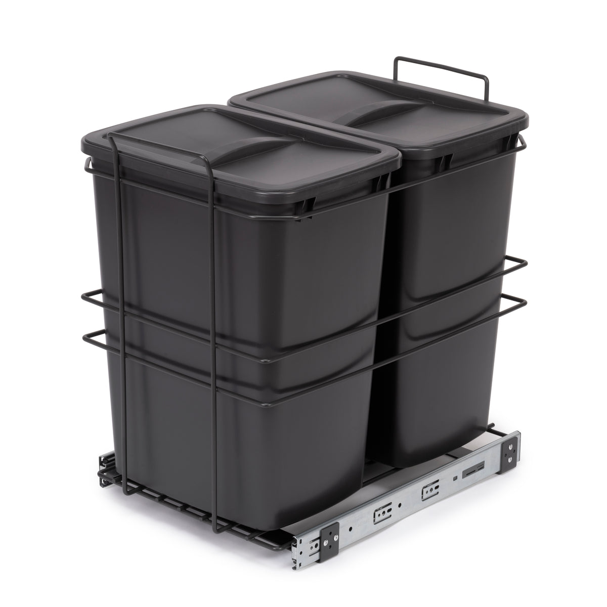 Pattumiere per differenziata Recycle da cucina, 2 x 35 L, fissaggio sul fondo ed estrazione manuale