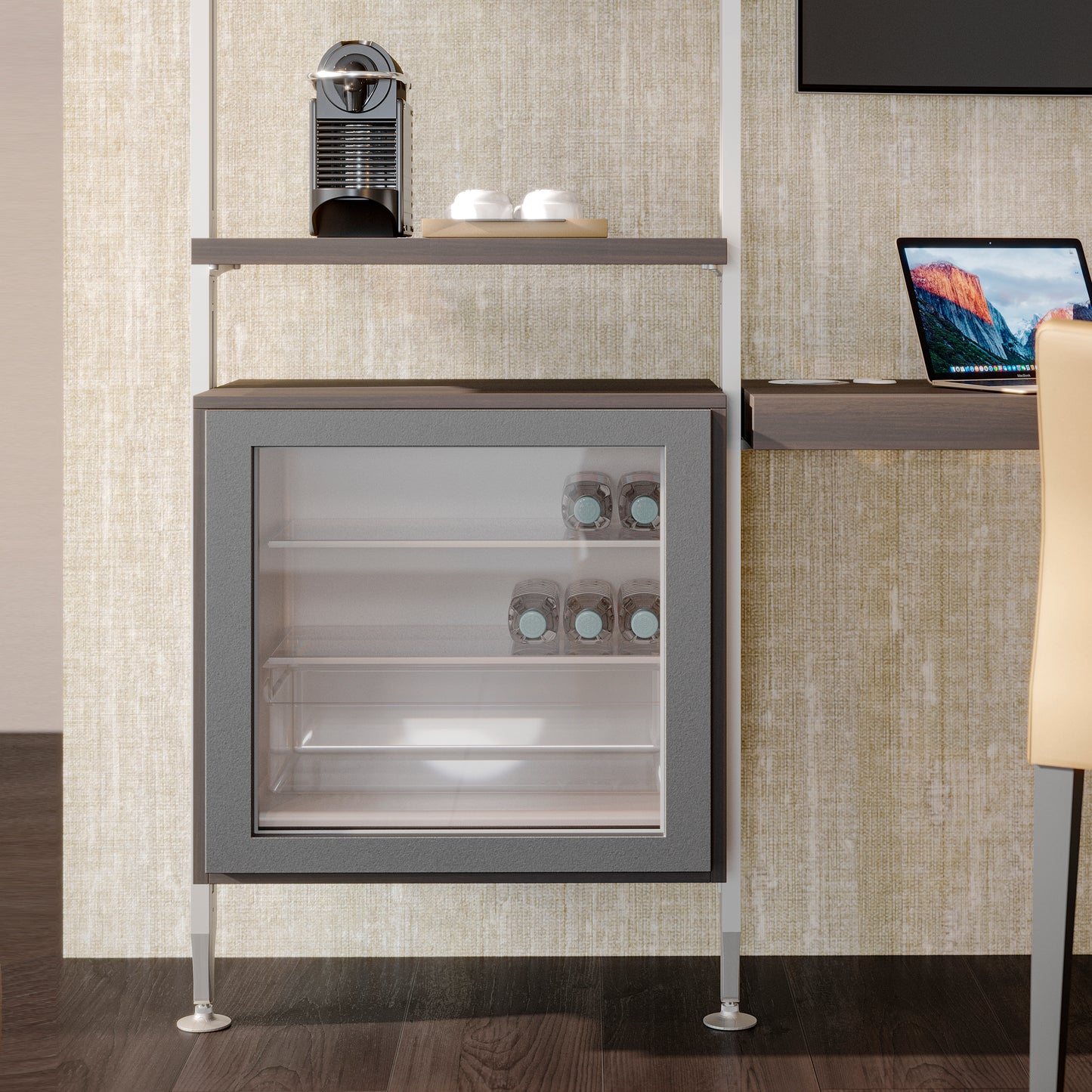 Kit Zero di supporti per mensole in legno e moduli