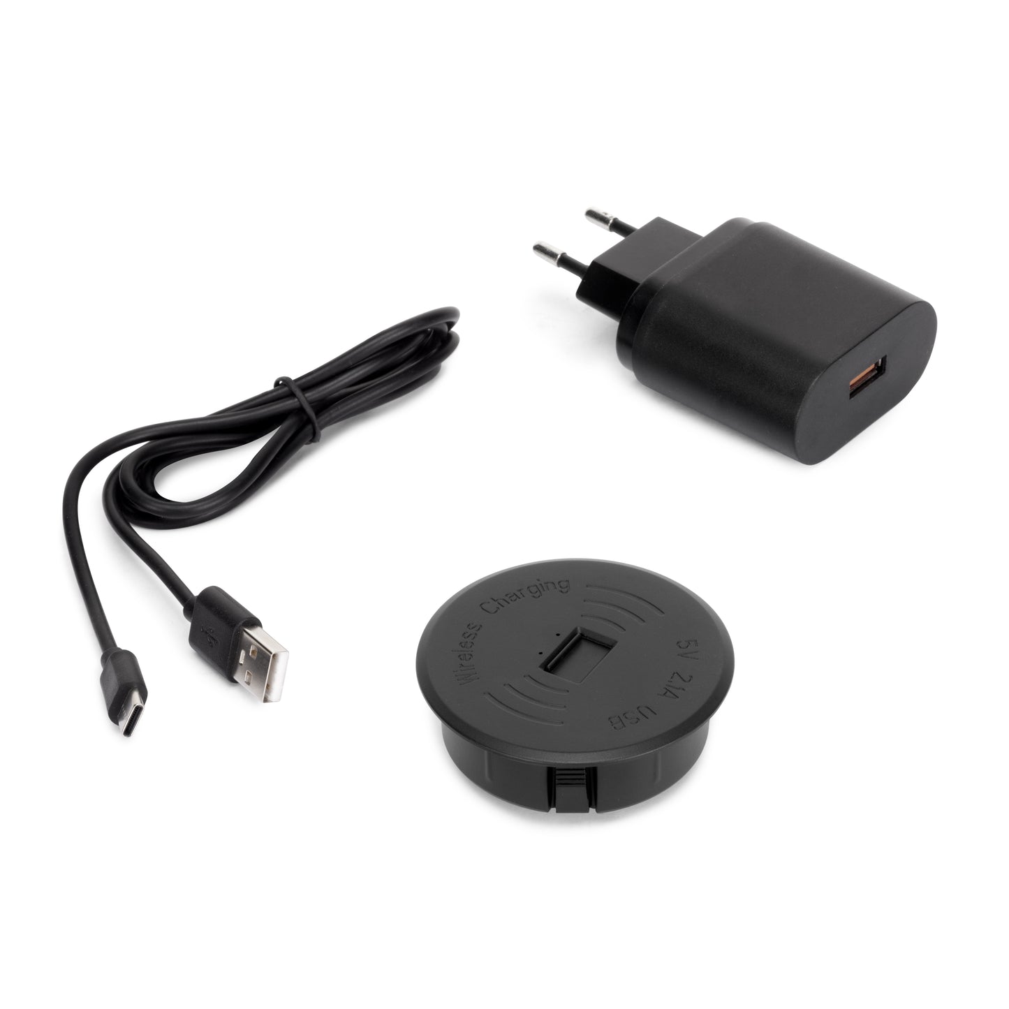 Caricatore mobile di superficie wireless USB-A Airtop 2 (60 mm)