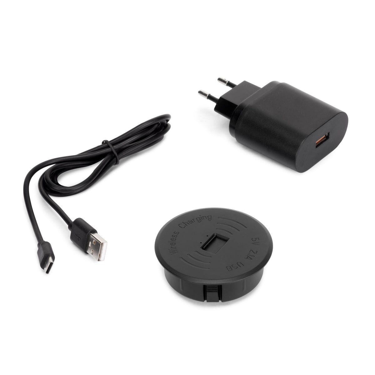Caricatore mobile di superficie wireless USB-A Airtop 2 (60 mm)