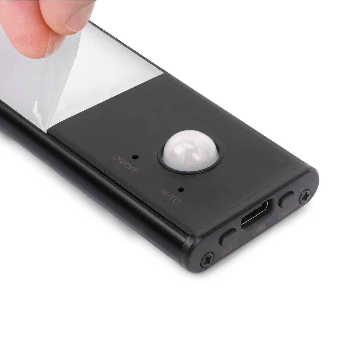 Applique LED Kaus Black ricaricabile via USB con sensore di movimento
