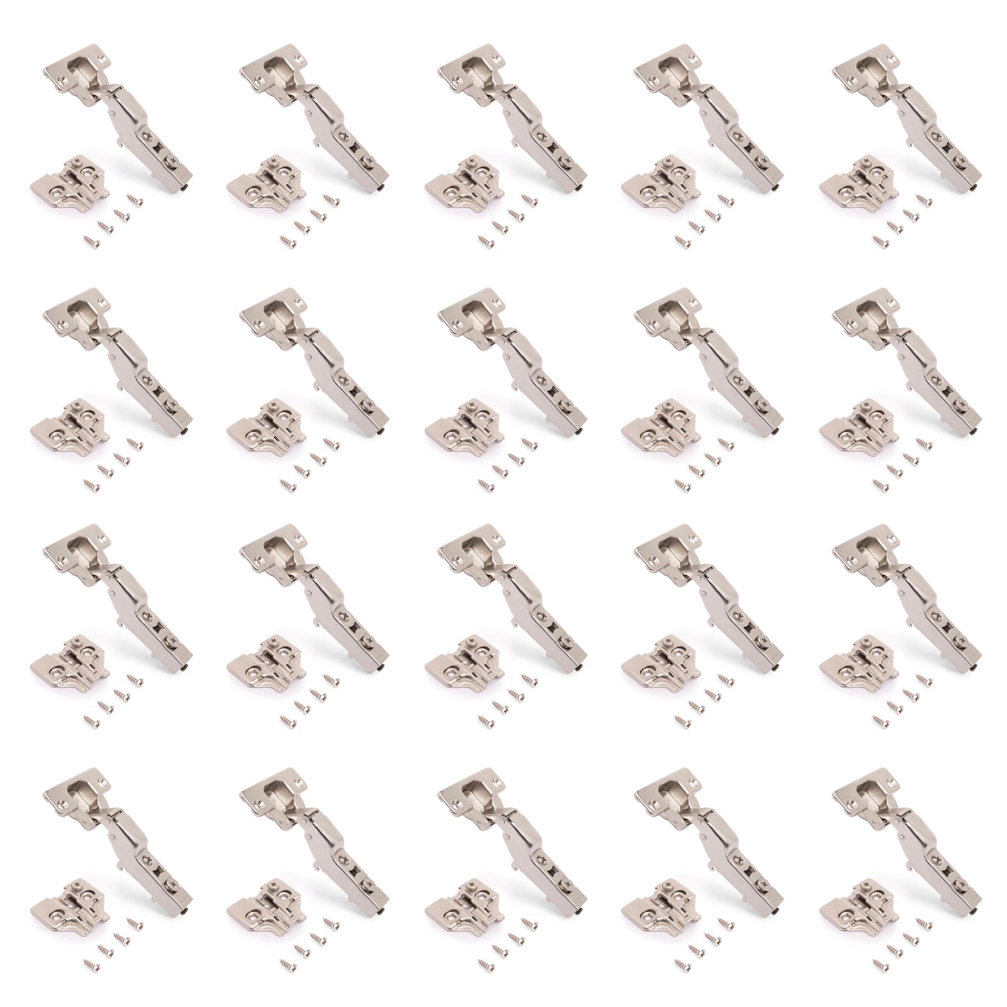 Kit cerniera mezzo collo X92 con chiusura ammortizzata e basette per vite