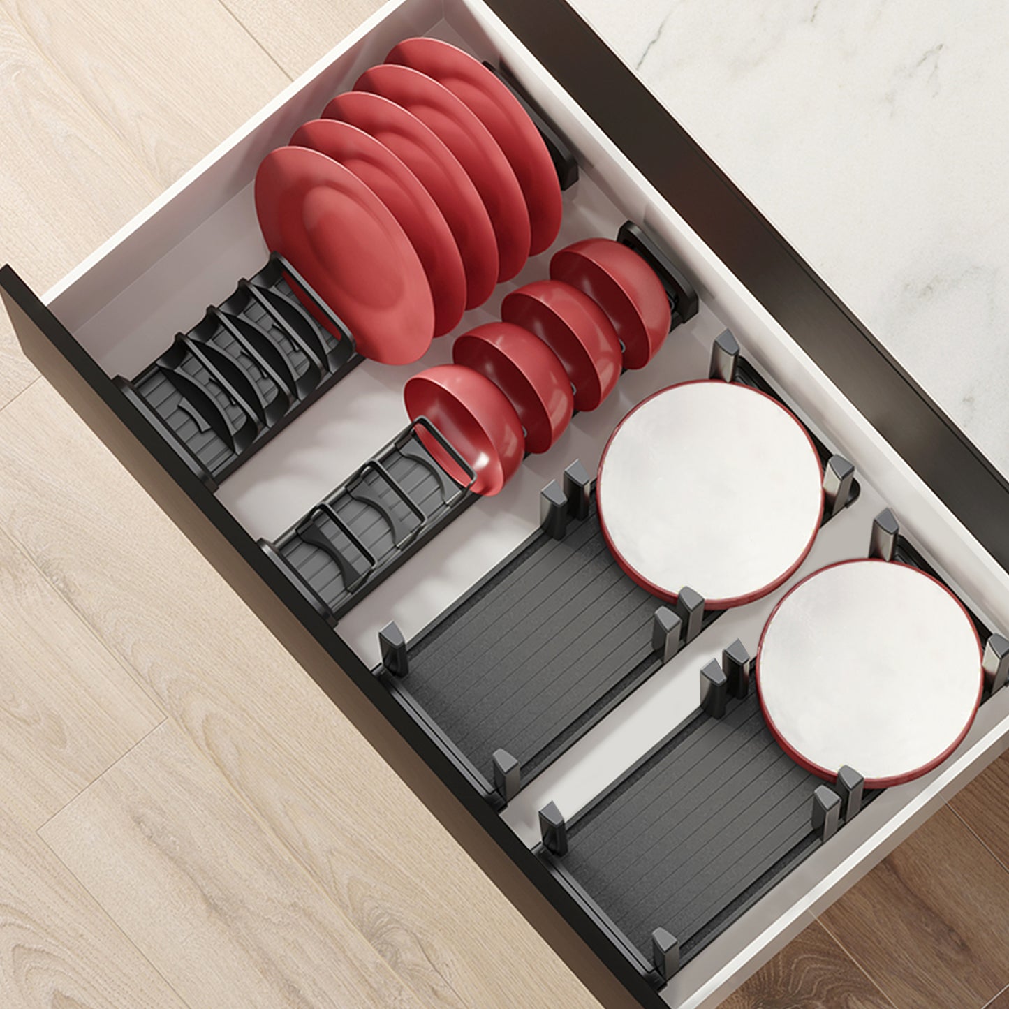 Portapiatti Orderbox 90x470 per cassetto