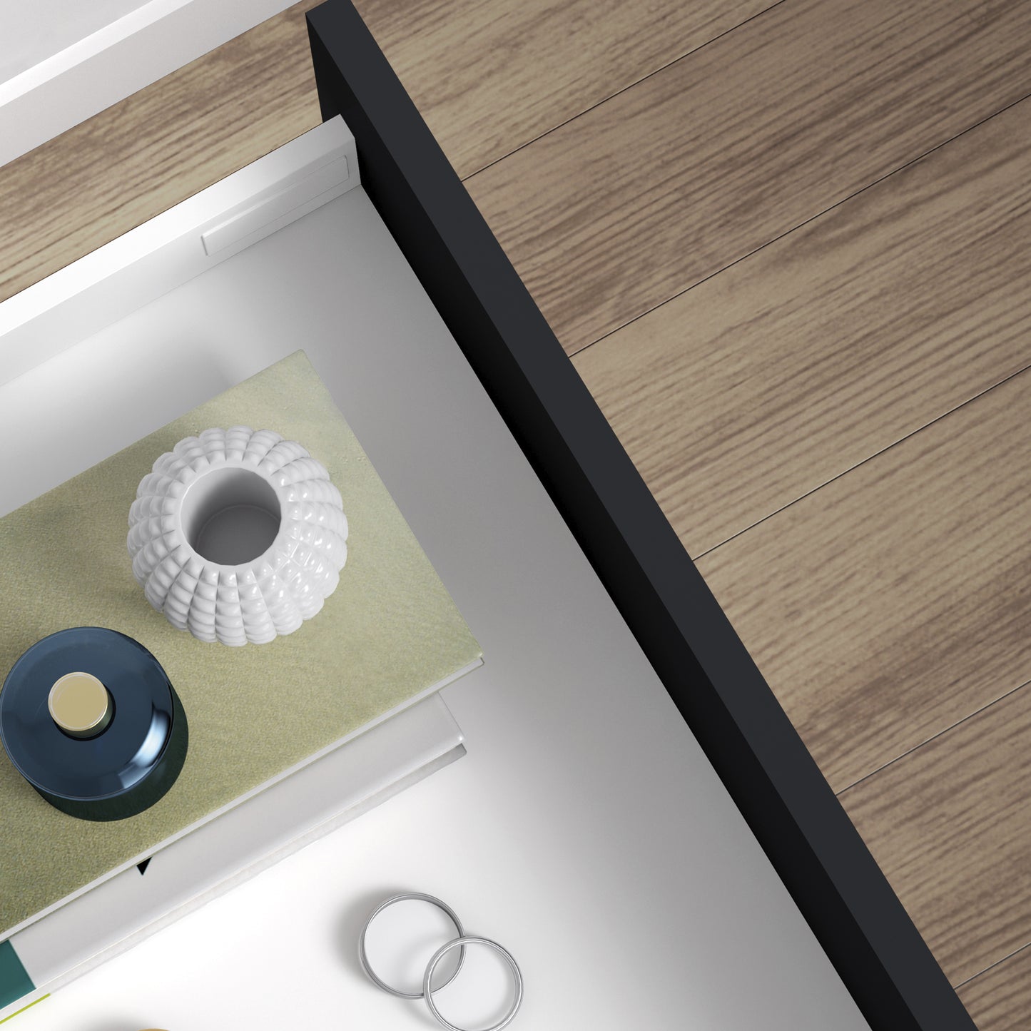 Cassetto esterno Vertex, 40kg, altezza 131mm e regolazione 3D