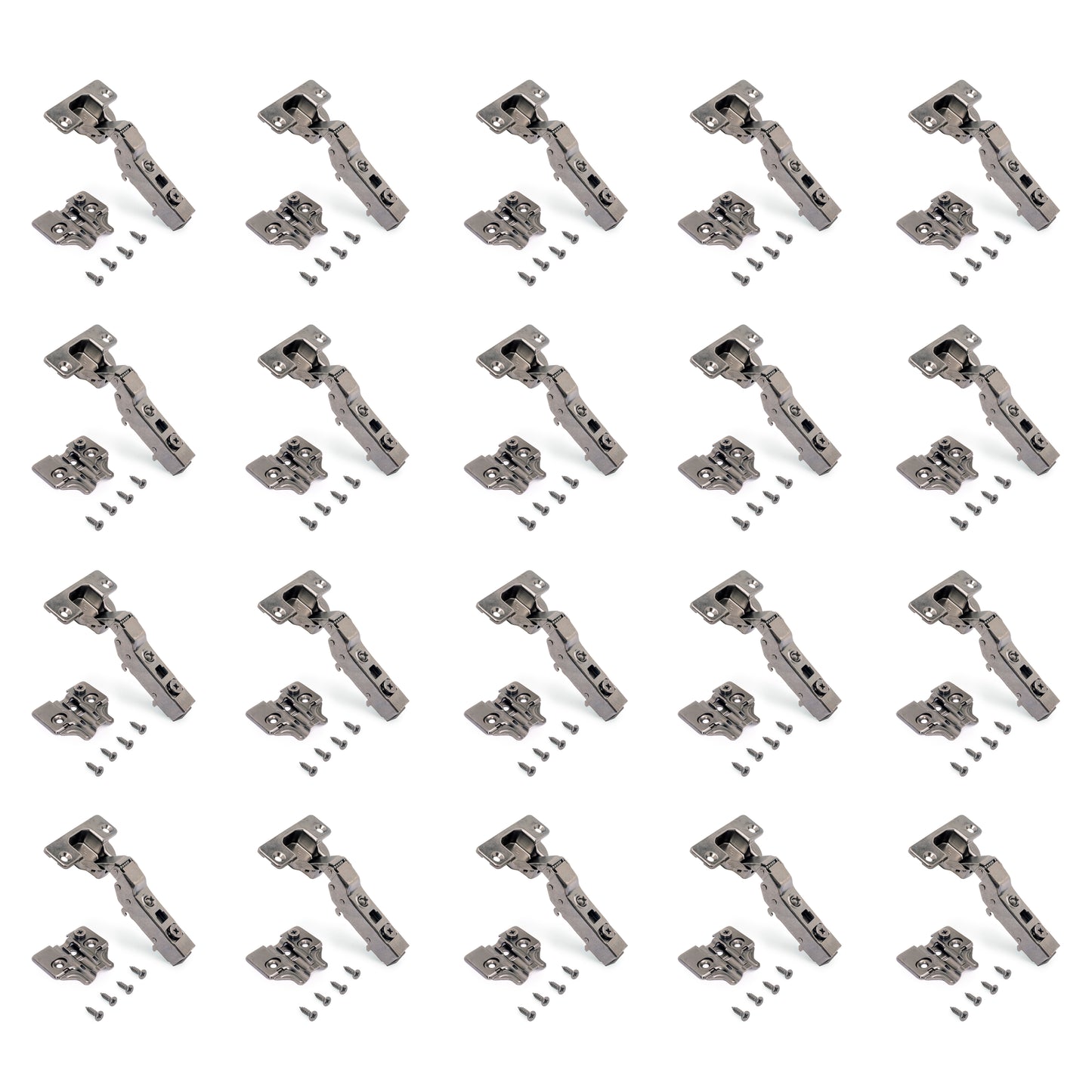 Kit cerniera mezzo collo X91 con chiusura ammortizzata, basette per vite