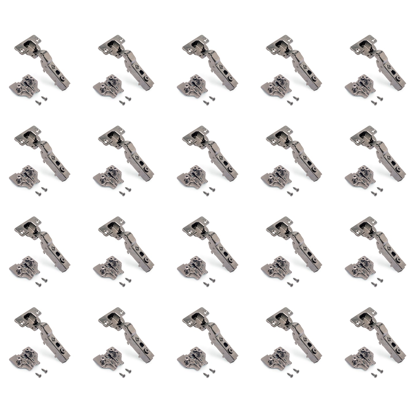 Kit cerniera mezzo collo X91 con chiusura ammortizzata, basette per vite