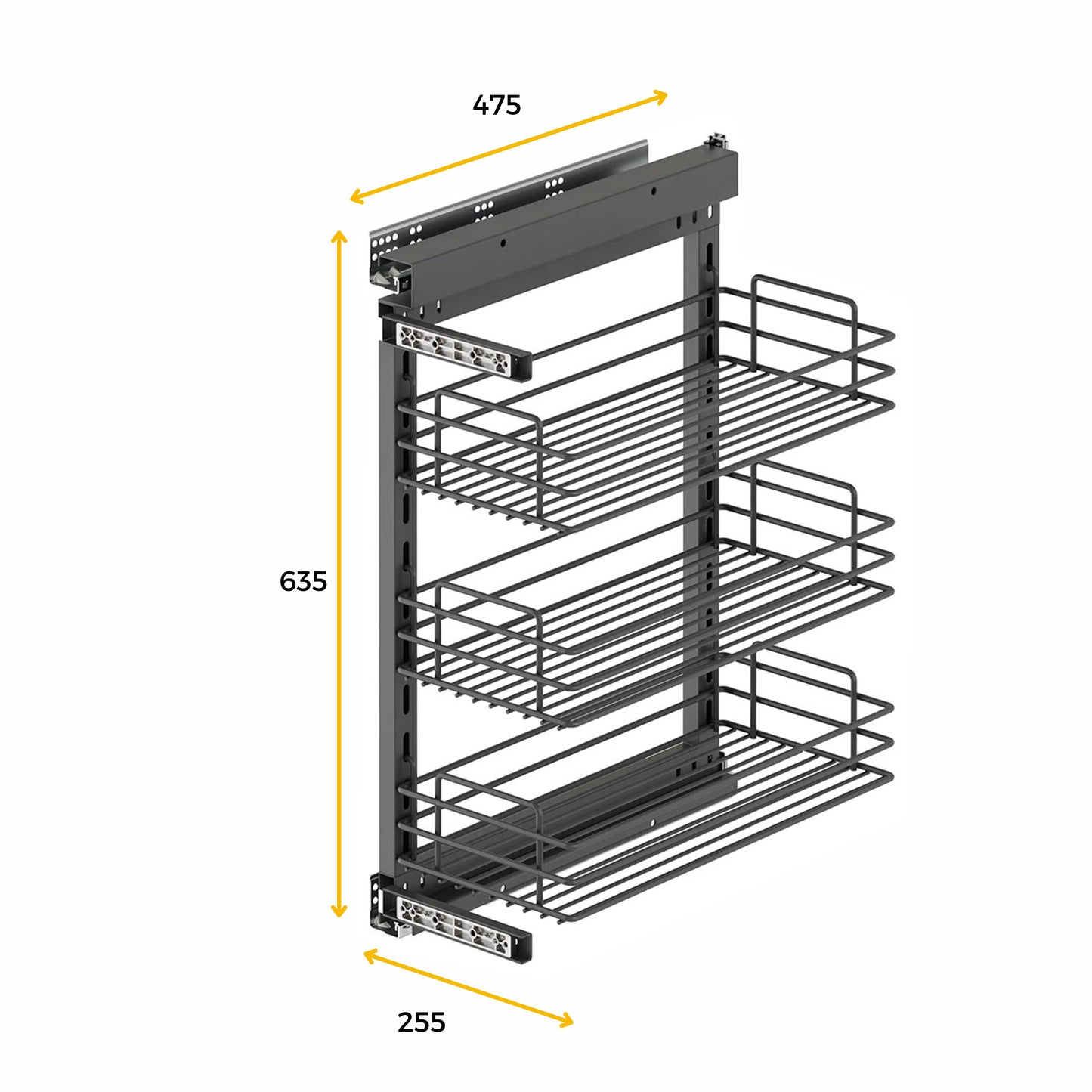 Carrello estraibile TitaneStar con chiusura soft