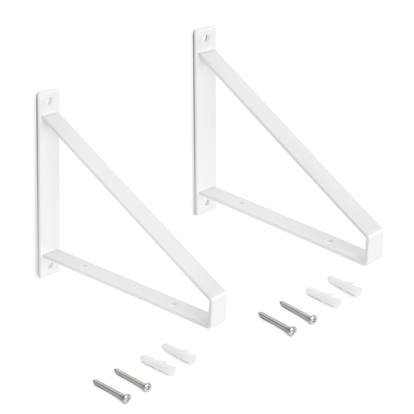 Set di supporti per mensole in legno Shelf con forma triangolare