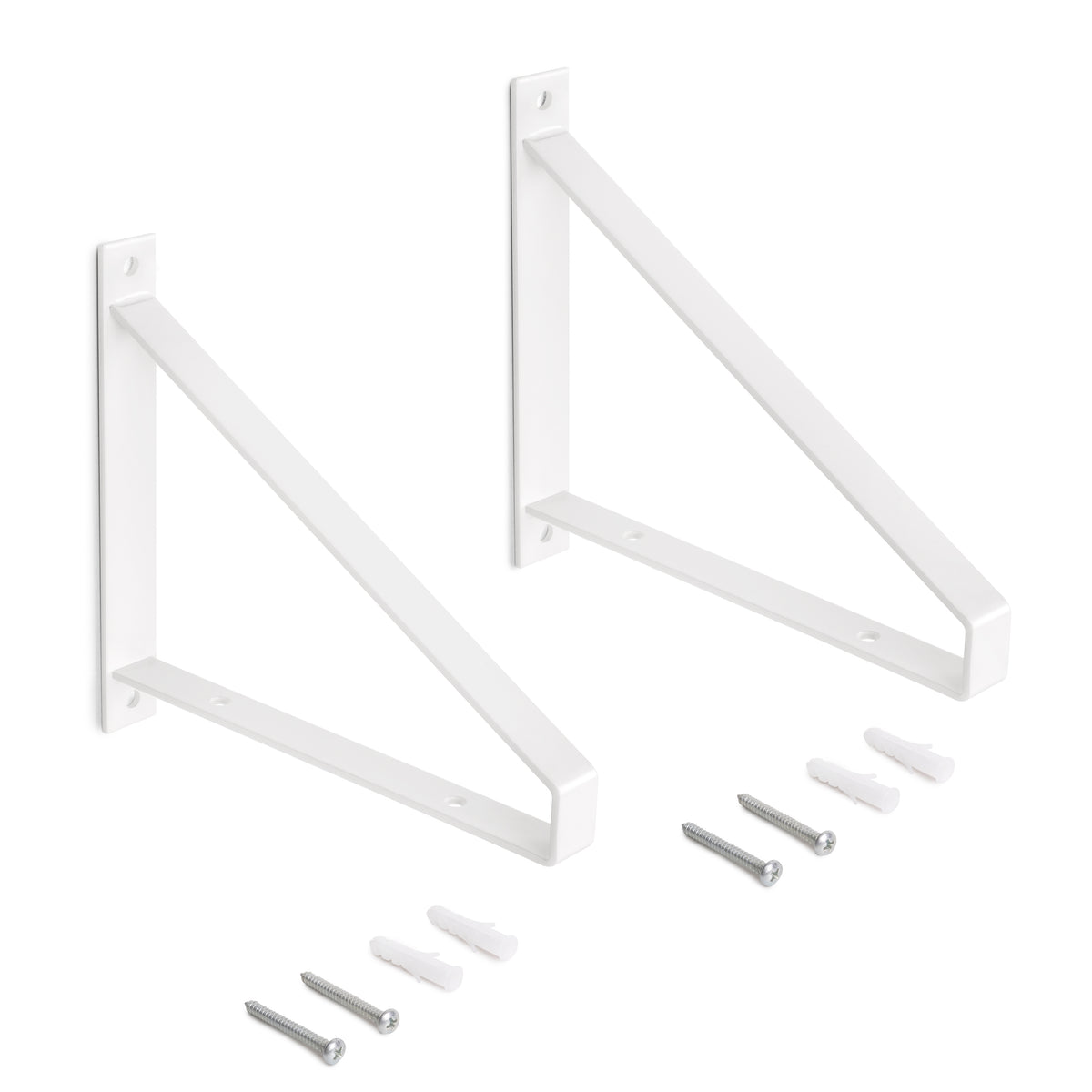 Set di supporti per mensole in legno Shelf con forma triangolare