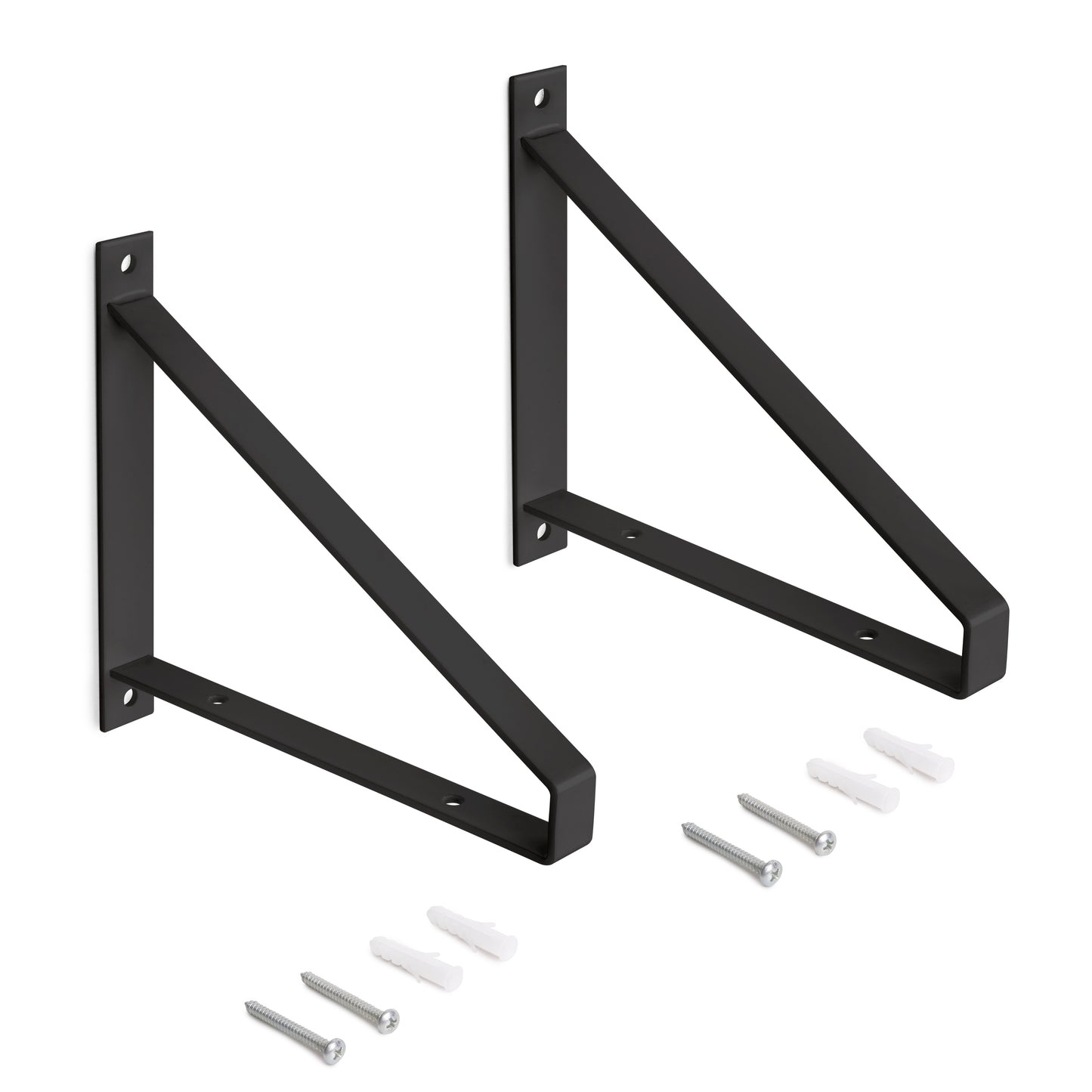 Set di supporti per mensole in legno Shelf con forma triangolare
