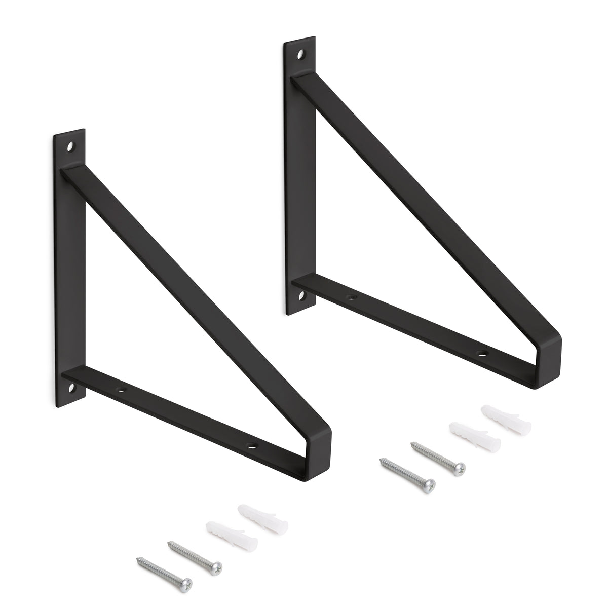 Set di supporti per mensole in legno Shelf con forma triangolare