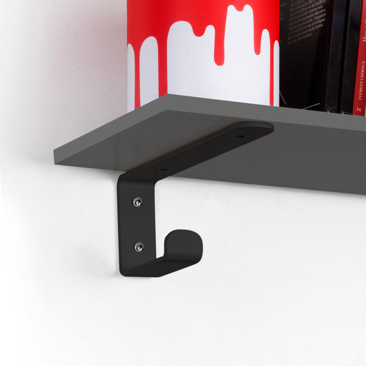 Set di supporti per mensole in legno Shelf con gancio integrato