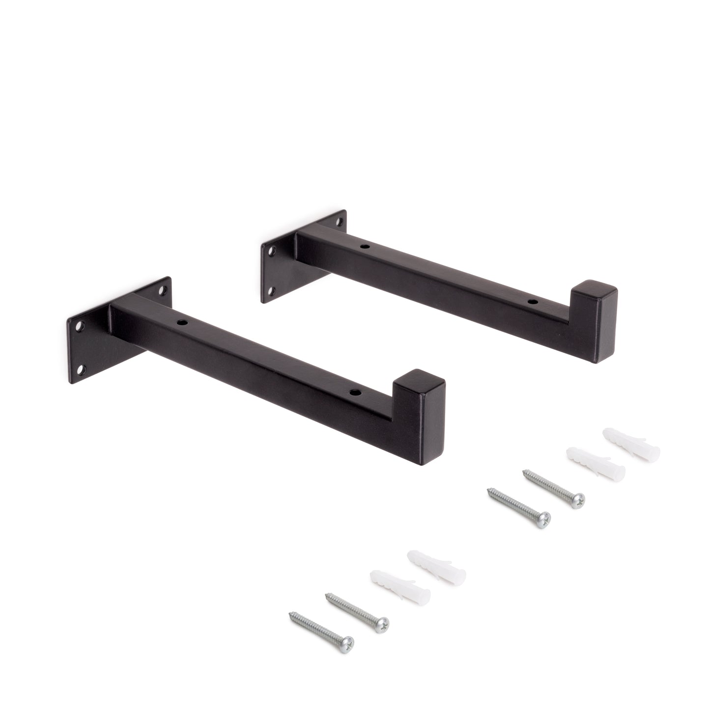 Set di supporti per mensole in legno Shelf dritto con tubo quadro